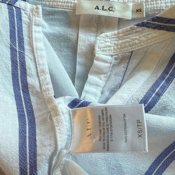 ALC size de Cream and navy striped blouse (size XS) 165 - Picture 7 of 7